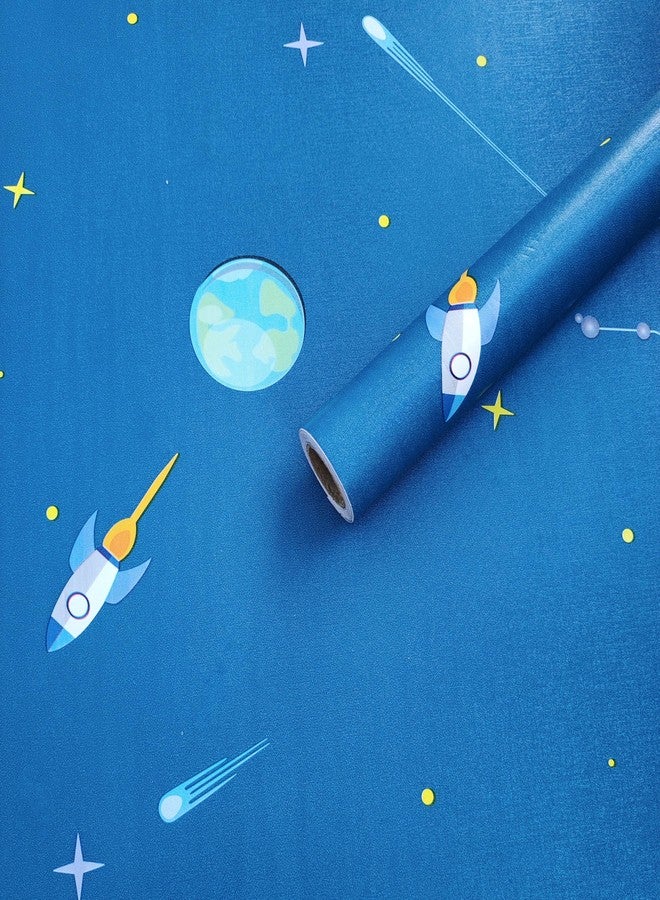 PIXELPACE Self Adhesive Peel & Stick 45 x 304 cm Waterproof Wallpaper for Living Room Hall Bedroom Decoration PVC Vinyl DIY Wall Stickers Multicolor, Count of (1, Space) - Image 1